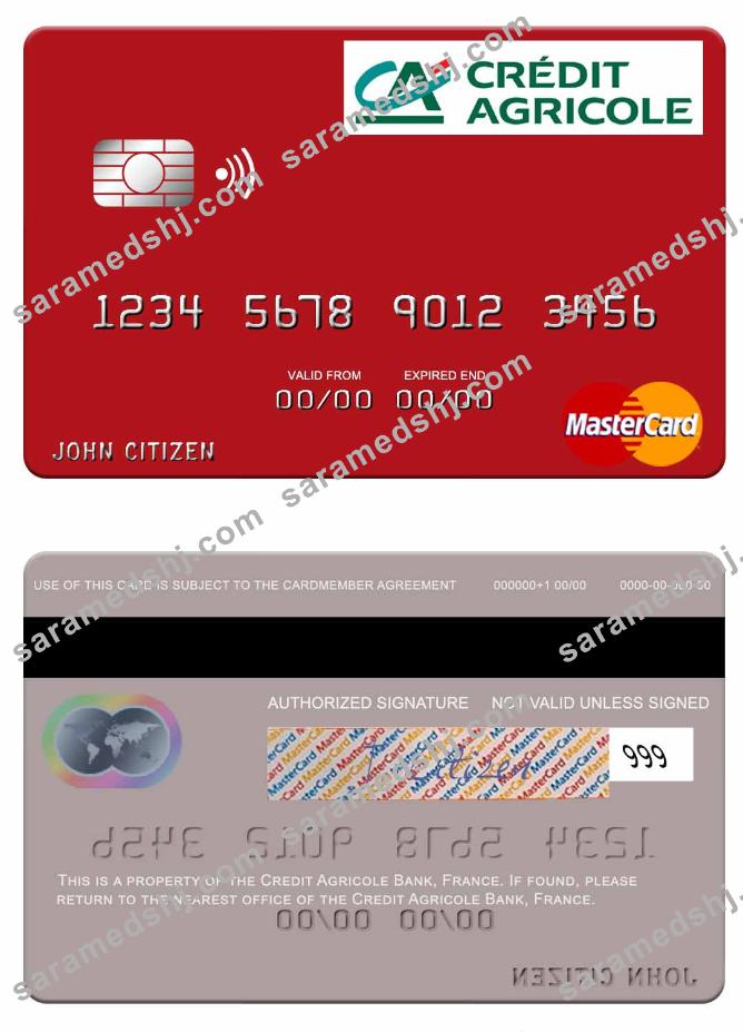 France Credit Agricole Bank mastercard